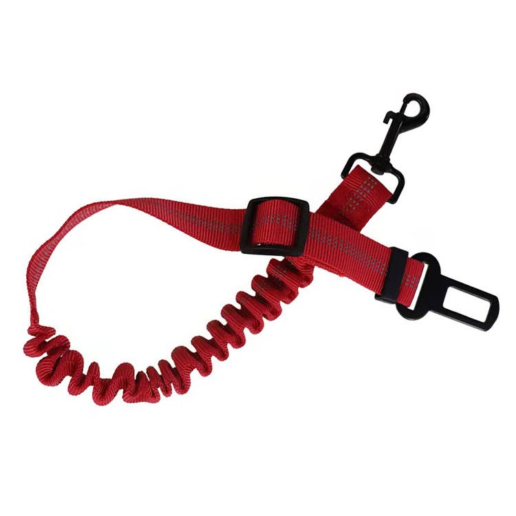 Generic Adjustable Dog Car Safety Belt Harness Red 