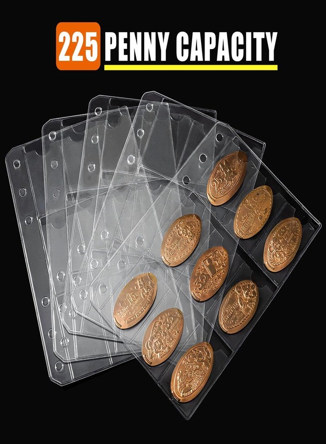 tutata Pressed Penny Album Sleeves, Suitable for A6 Binder, 9 Pocket Penny Holder Sleeves, Pressed Penny Holder for Collectors, 25 Pack - Image 4