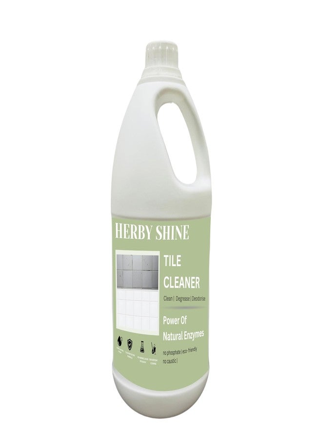 Herbyshine Tile Cleaner Liquid 1 Litre | Floor & Wall Cleaner for Kitchen & Bathroom Tiles | Removes Tough Stains & Dirt | Streak-Free, Hand-Safe & Pet-Friendly | Pack of 1 - Image 1