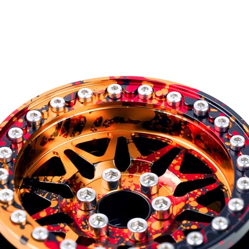 TCRC 4PCS Splash Anodizing Aluminum 22 Inch Beadlock Wheels Hubs for Axial SCX10 Wraith RR10 YETI TRX4 VS410 Redcat Gen8 D90 110 RC Crawler Car Upgrades - Image 5