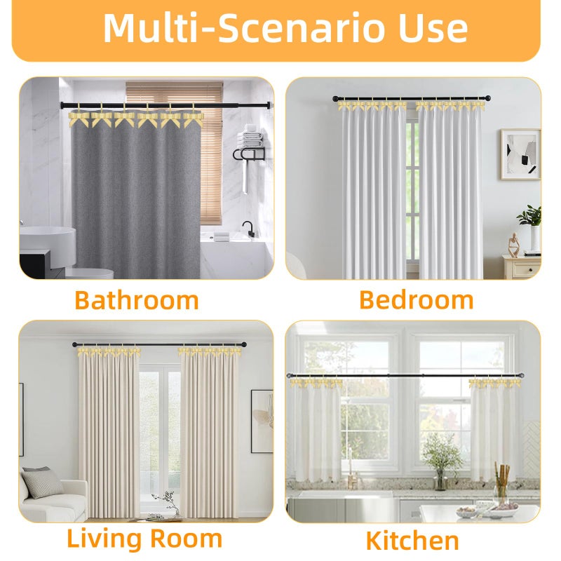 JTDTH Decorative Shower Curtain Hooks, Luxury Bowknot Shower Curtain Rings, Modern Bow Shower Curtain Hangers, 12PCS Shower Hooks for Home Decor, Bathroom, Bedroom, Living Room (Gold) - Image 5