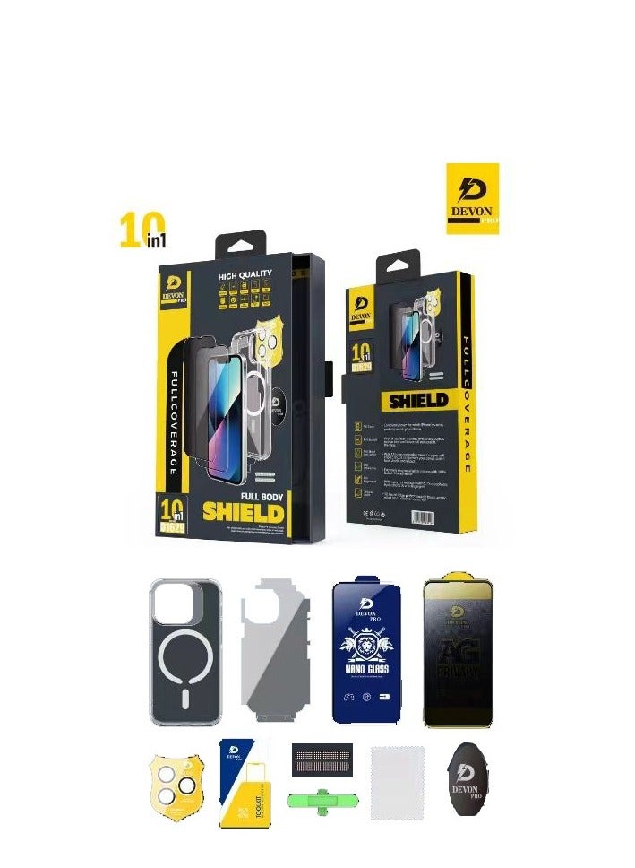 Devon iPhone 16 Pro Max Privacy Case with MagSafe Compatible 10-in-1 Protection Package Complete Durable Phone Cover for Everyday Use and Outdoor Activities - Image 3