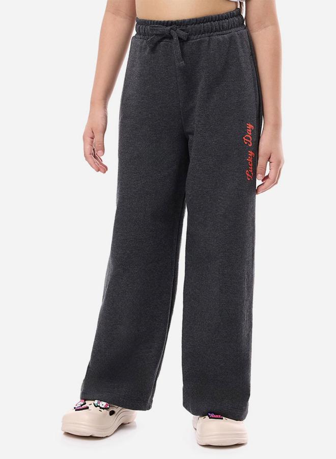 victor and jane Victor and Jane Slogan Print Knit Crop Top and Wide-Leg Pants Set  - Image 4