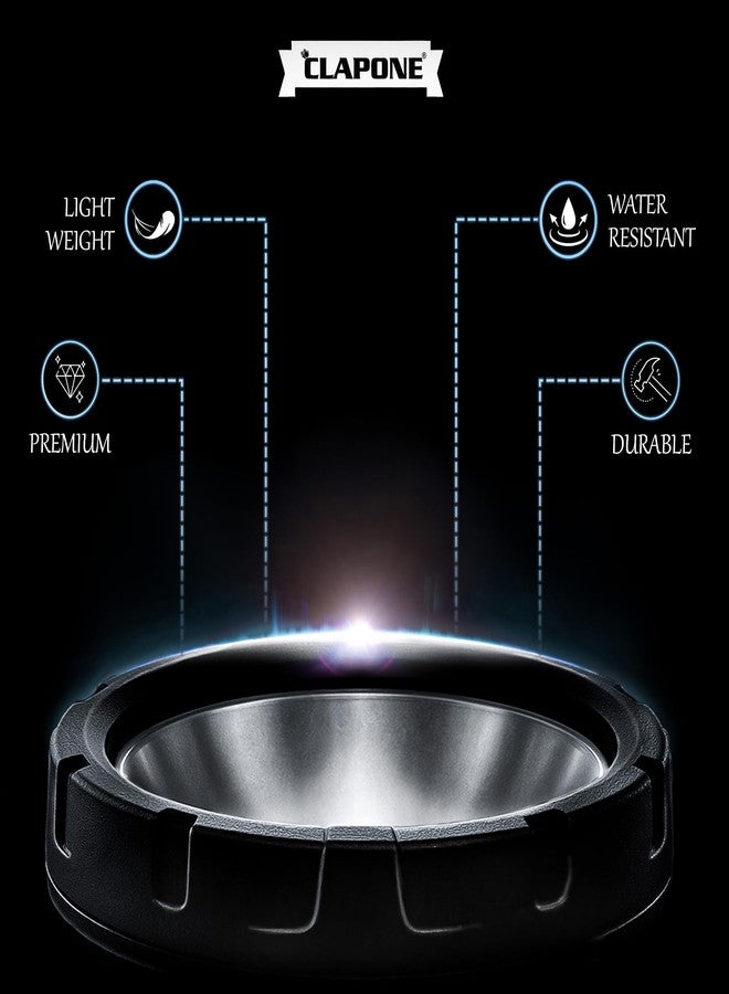 CLAPONE مصباح رأس LED قابل لإعادة الشحن، مزود بخاصية الوميض القابلة للتعديل بزاوية 90 درجة، مثالي للصيد والتخييم والمشي لمسافات طويلة وركوب الدراجات والجري/التخييم/صيد الأسماك/مقاوم للماء، مثالي للأنشطة الخارجية - Image 3