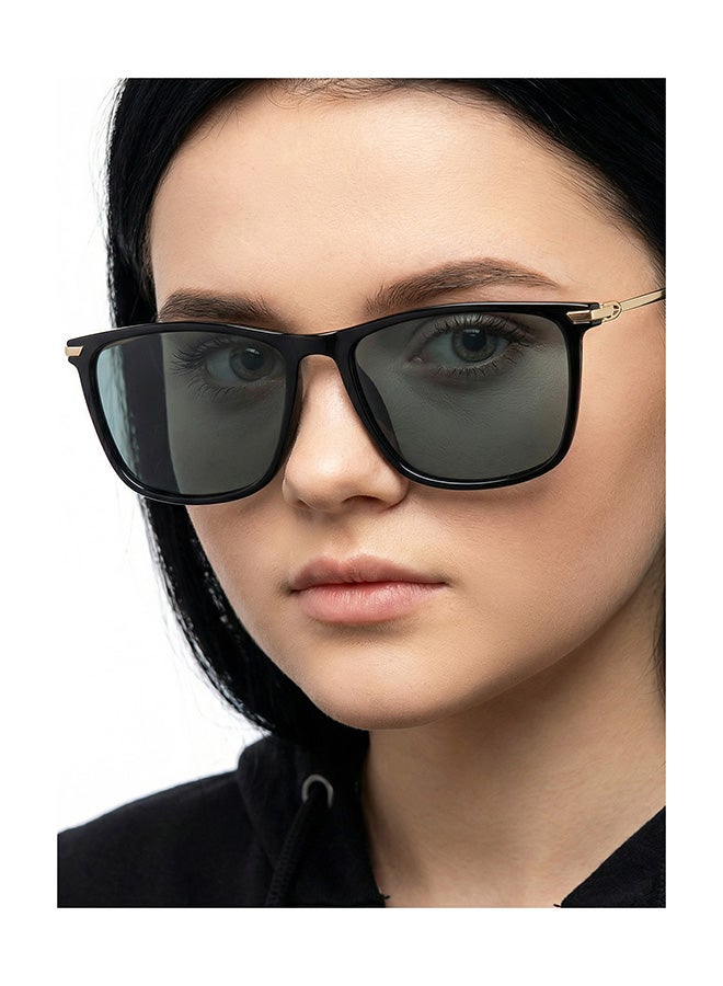 VINCENT CHASE Unisex VINCENT CHASE By Lenskart | Air Full Rim Wayfarer Frame Polarized & UV Protected Sunglasses LA S13159 - 54mm - Black - Image 4