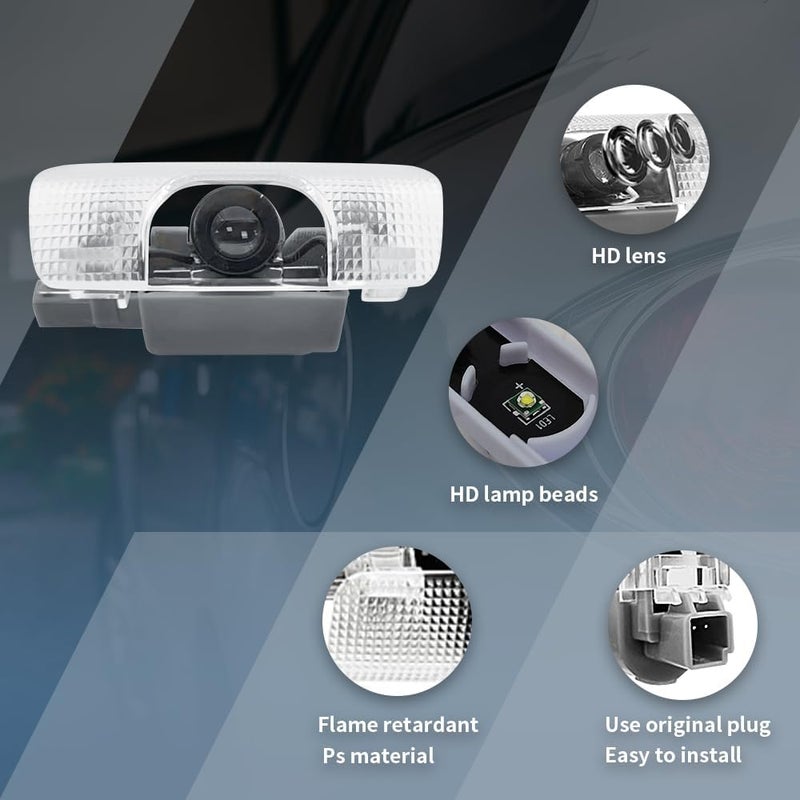 2 قطعة من أضواء شعار باب السيارة LED متوافقة مع لاند كروزر 250 2023-حتى الآن، أضواء ترحيبية ليزر بروجيكتور، مصباح البركة، إكسسوارات السيارة (جبل فوجي، لـ LC250 2023-حتى الآن) - Image 4