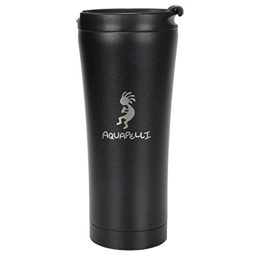 Aquapelli Vacuum Insulated Travel Coffee Mug, 16 Ounces, Midnight Black - Image 1