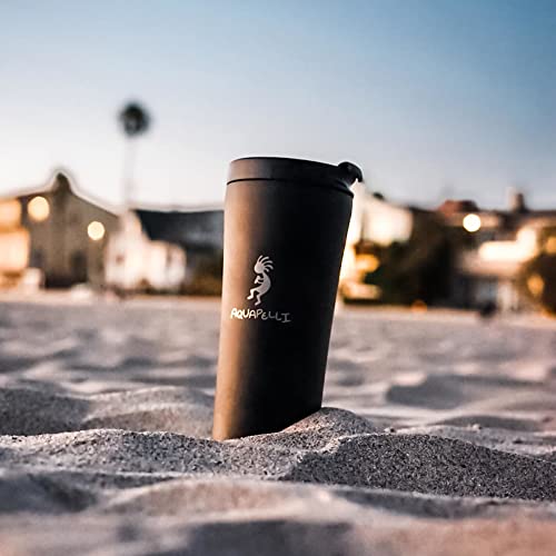 Aquapelli Vacuum Insulated Travel Coffee Mug, 16 Ounces, Midnight Black - Image 5