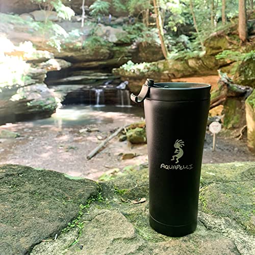 Aquapelli Vacuum Insulated Travel Coffee Mug, 16 Ounces, Midnight Black - Image 4