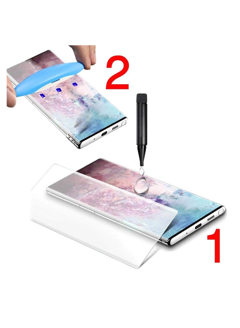 Privacy UV Screen Protector for Samsung Galaxy Note 10 Plus, UV Tempered Glass, Film HD Screen Saver, 9H Hardness, Bubble-free, Clear - Image 5