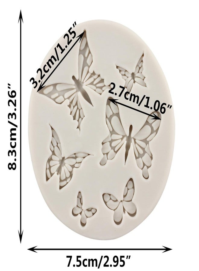 MINFEIDMS Butterfly Fondant Molds Butterfly Silicone Mold For Cake Decorating Cupcake Topper Candy Chocolate Gum Paste Polymer Clay - Image 2