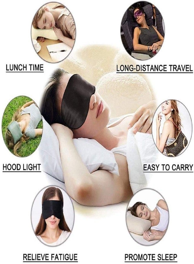 WOLTAX Sleeping Eye Mask Slip Night Sleep Eye black 3D Cotton Cover Super Soft & Smooth Travel Masks - Image 4
