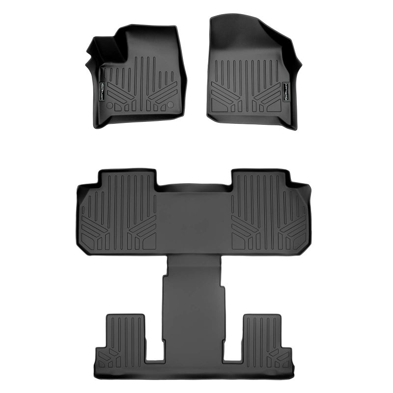 SMARTLINER Custom Fit Floor Mats 3 Row Liner Set Compatible with 20182023 Chevrolet Traverse