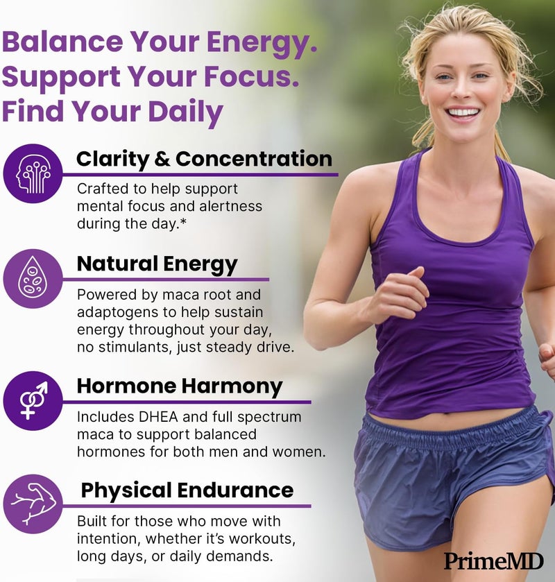 PrimeMD 6in1 Organic Maca Root Ashwagandha Capsules 1710mg with DHEA and Black Pepper Fruit Extract for Women and Men  Black Maca Supplement for Stamina Bone and Mood Support Supplement 120 count - Image 4