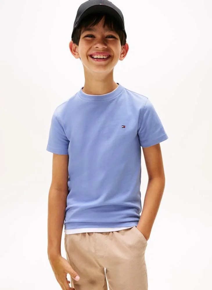 تومي هيلفيغر Kids Essential Crew Neck T-Shirt