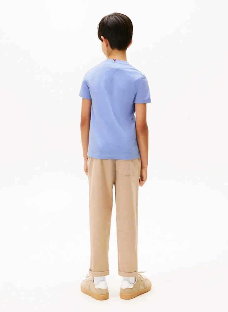 تومي هيلفيغر Kids Essential Crew Neck T-Shirt
