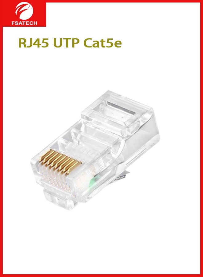 FSATECH 100 قطعة في علبة RJ45 UTP Cat5E 1U موصل 8P8C إيثرنت شبكة Cat5E وحدات شبكة كابل موصل قابس - Image 1