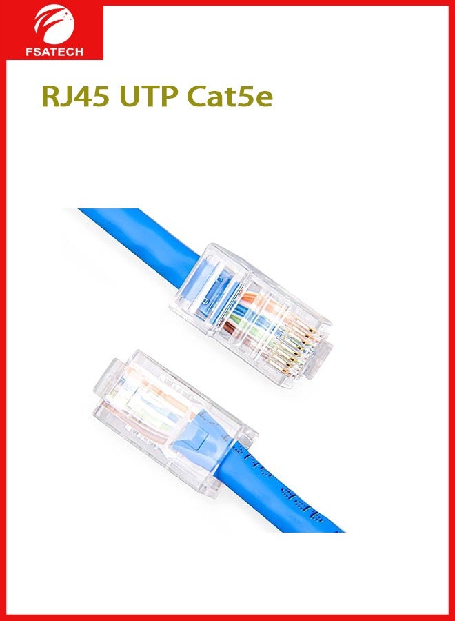 FSATECH 100 قطعة في علبة RJ45 UTP Cat5E 1U موصل 8P8C إيثرنت شبكة Cat5E وحدات شبكة كابل موصل قابس - Image 3