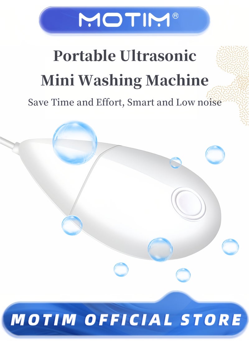 Motim Ultrasonic Mini Portable Washing Machine USB-Powered Automatic Washer for Fruits Clothes and Travel  - Image 1