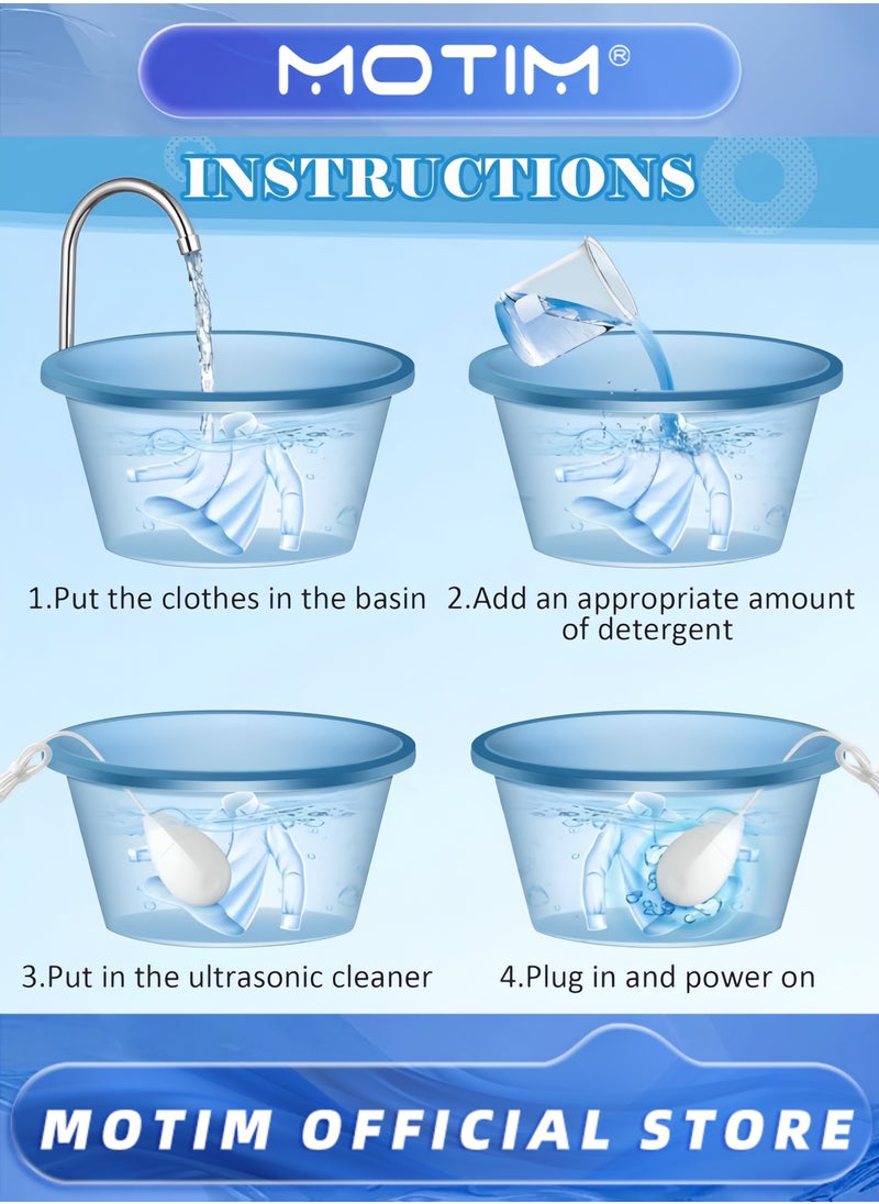 Motim Ultrasonic Mini Portable Washing Machine USB-Powered Automatic Washer for Fruits Clothes and Travel  - Image 5