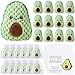 RoundFunny 6 Sets Positive Funny Avocado Gifts Mental Health Emotional Avocado Included Handmade Crochet Doll with Inspirational Cards and Organza Bags Gifts for Employee Friend Family Classic - Image 2
