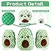 RoundFunny 6 Sets Positive Funny Avocado Gifts Mental Health Emotional Avocado Included Handmade Crochet Doll with Inspirational Cards and Organza Bags Gifts for Employee Friend Family Classic - Image 4
