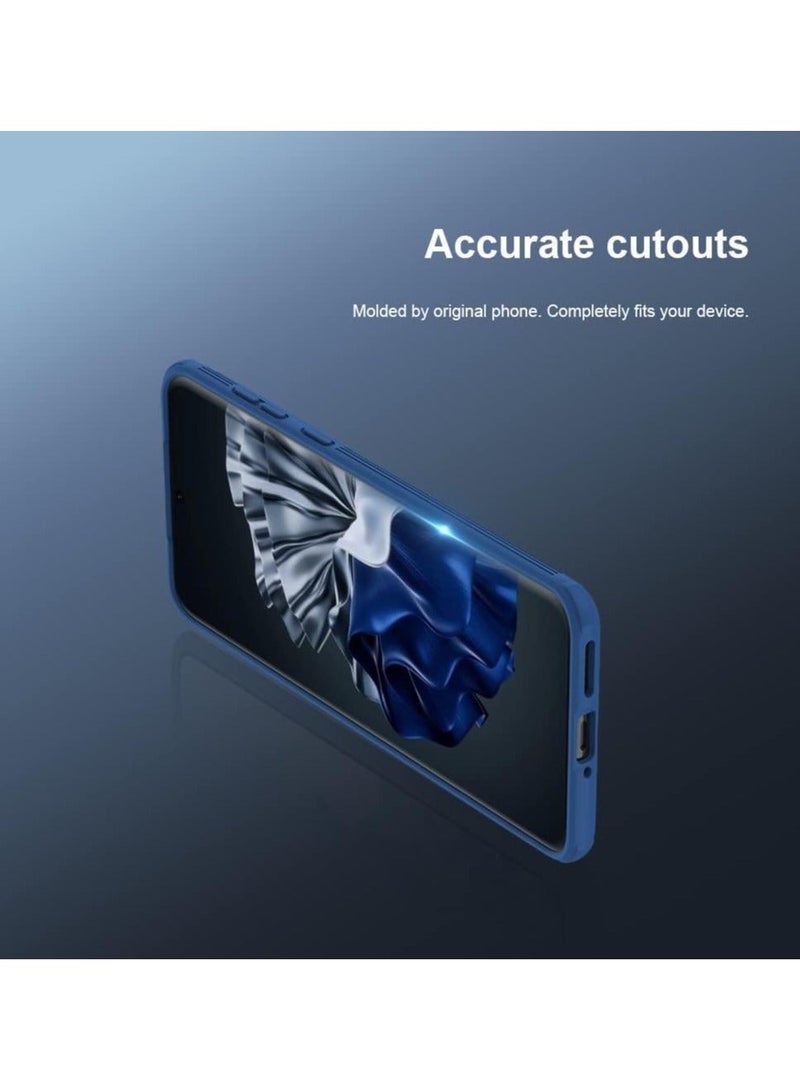 Nillkin Compatible with Huawei P60 Pro/ P60 Case with Slide Case Camera Lens Protector Phone Case Non-Slip Slim Protective Case Cover for Huawei p60 pro 5g 6.67 inch 2023 (Blue) - Image 3