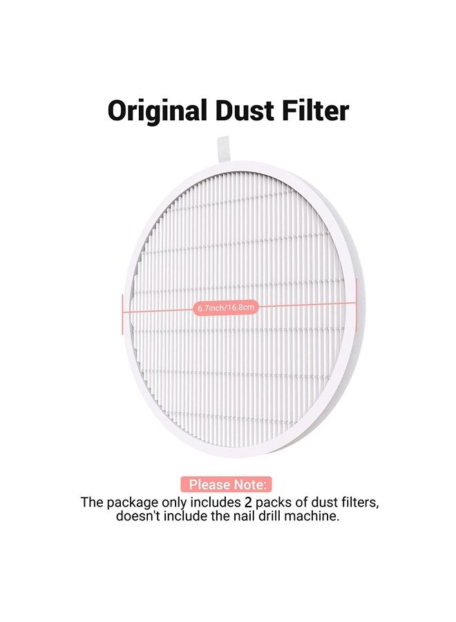 MelodySusie Nail Dust Collector Replacement Filter 2 Pack, Reusable Dust Filter for MelosySusie Nail Dust Collector Vacuum Fan Dust Collector Extractor Electric Dust Suction Machine - Image 4