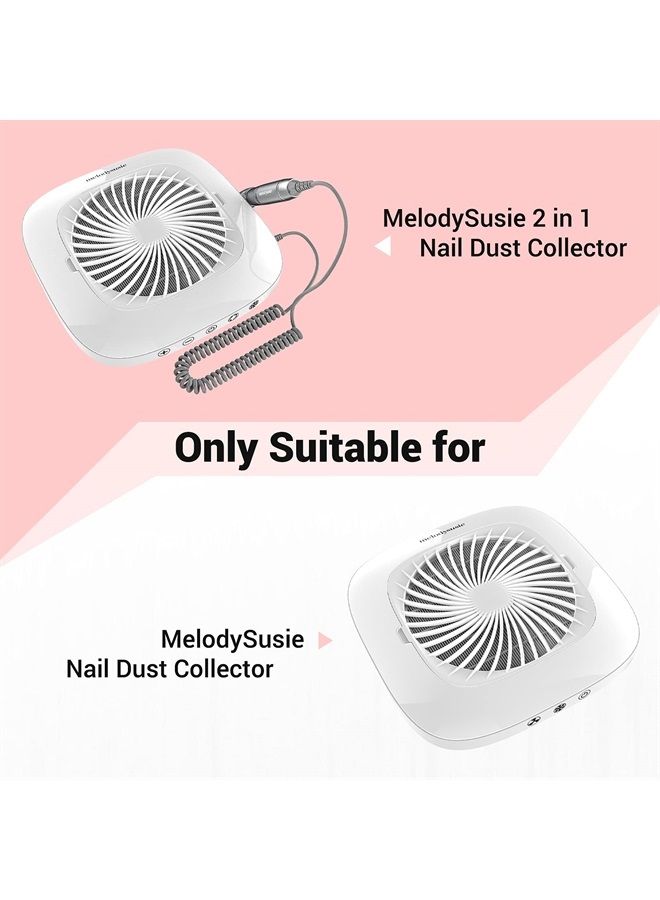 MelodySusie Nail Dust Collector Replacement Filter 2 Pack, Reusable Dust Filter for MelosySusie Nail Dust Collector Vacuum Fan Dust Collector Extractor Electric Dust Suction Machine - Image 2