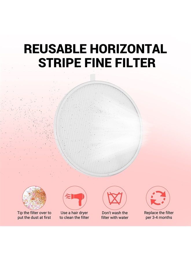 MelodySusie Nail Dust Collector Replacement Filter 2 Pack, Reusable Dust Filter for MelosySusie Nail Dust Collector Vacuum Fan Dust Collector Extractor Electric Dust Suction Machine - Image 3