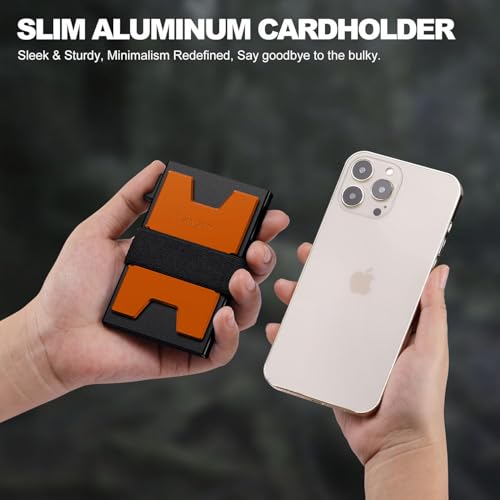 SEMORID Slim Aluminum Card Holder Wallet for Men, Durable Expandable Backplate, RFID Blocking Minimalist Metal Pop Up Wallet, Holds 12+ Cards Plus Cash - Image 4