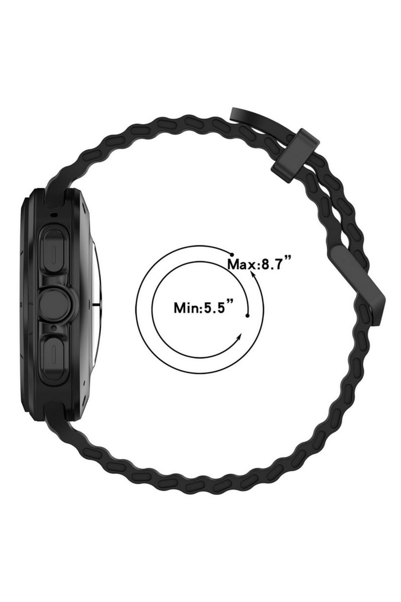 Marine Band For Samsung Galaxy Watch Ultra Sports Silicone Watchband Bracelet For Galaxy Watch Ultra 47mm Replacement Strap Durable Comfortable Swimproof Wrist Strap Accessories - Image 5