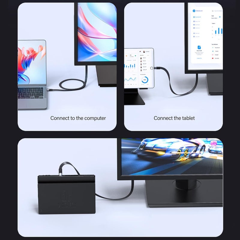 PD240W USB C to Type Fast Charging Cable 90 Degree Angled Charging Cord Wire 8K @ 60HZ 40Gbps Transmission Right Angled to - Image 3