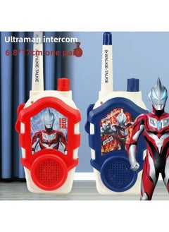 Selo Ultraman Intercom Children's Remote Outdoor Play-house Toys Parent-child Interactive Communication Children's Birthday-Color:[sticker Model] A Pair Of Ultraman Geode Walkie-talkies, Red And Blue Cp-Specifications:Bring Your Own Batteries In Bags