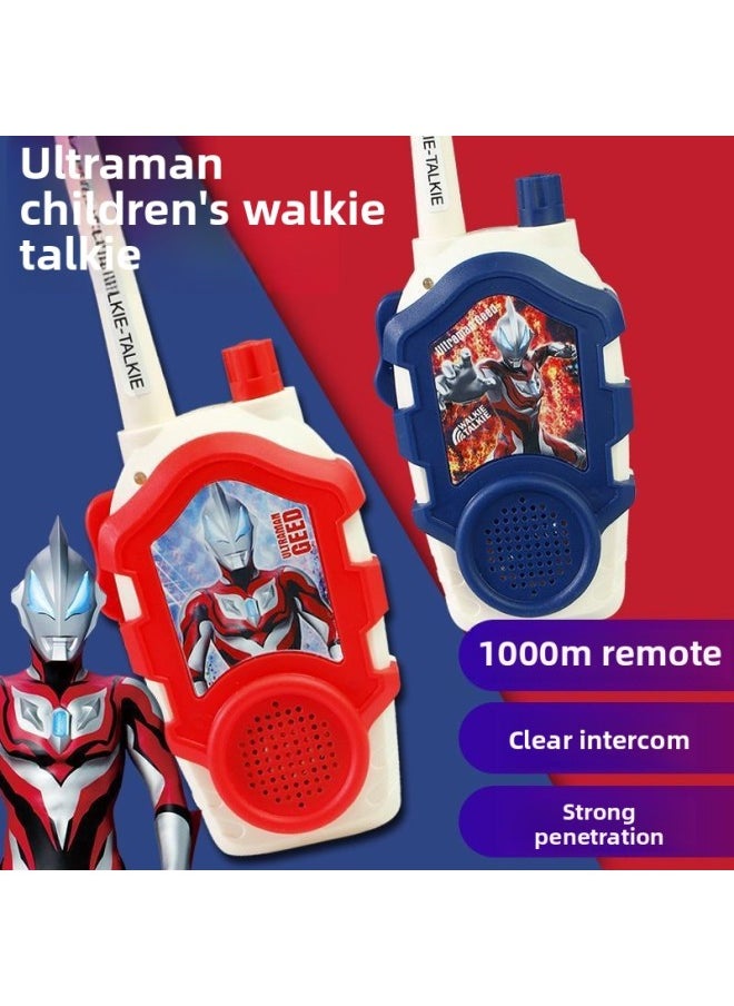 Generic - Selo Ultraman Intercom Children's Remote Outdoor Play-house Toys Parent-child Interactive Communication Children's Birthday-Color:[sticker Model] A Pair Of Ultraman Geode Walkie-talkies, Red And Blue Cp-Specifications:Bring Your Own Batteries In Bags - Image 1