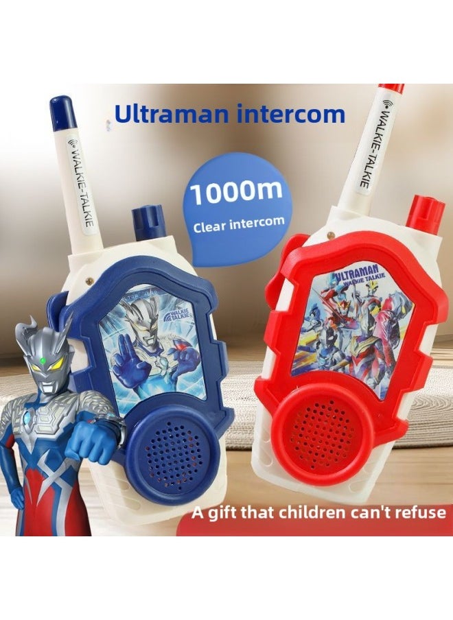 Generic - Selo Ultraman Intercom Children's Remote Outdoor Play-house Toys Parent-child Interactive Communication Children's Birthday-Color:[sticker Model] A Pair Of Ultraman Geode Walkie-talkies, Red And Blue Cp-Specifications:Bring Your Own Batteries In Bags - Image 1