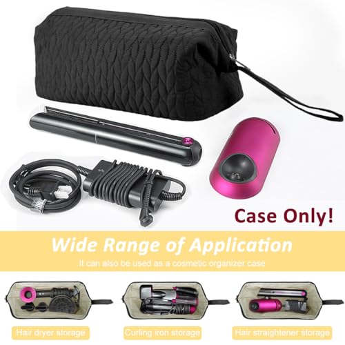 MAYCREATE® Airwrap Travel Case for Dyson/Shark Flexstyle, Travel Pouch Compatible with Dyson Airwrap/Shark Flexstyle for Shark Hair Dryer Curling Iron, Black - Image 3