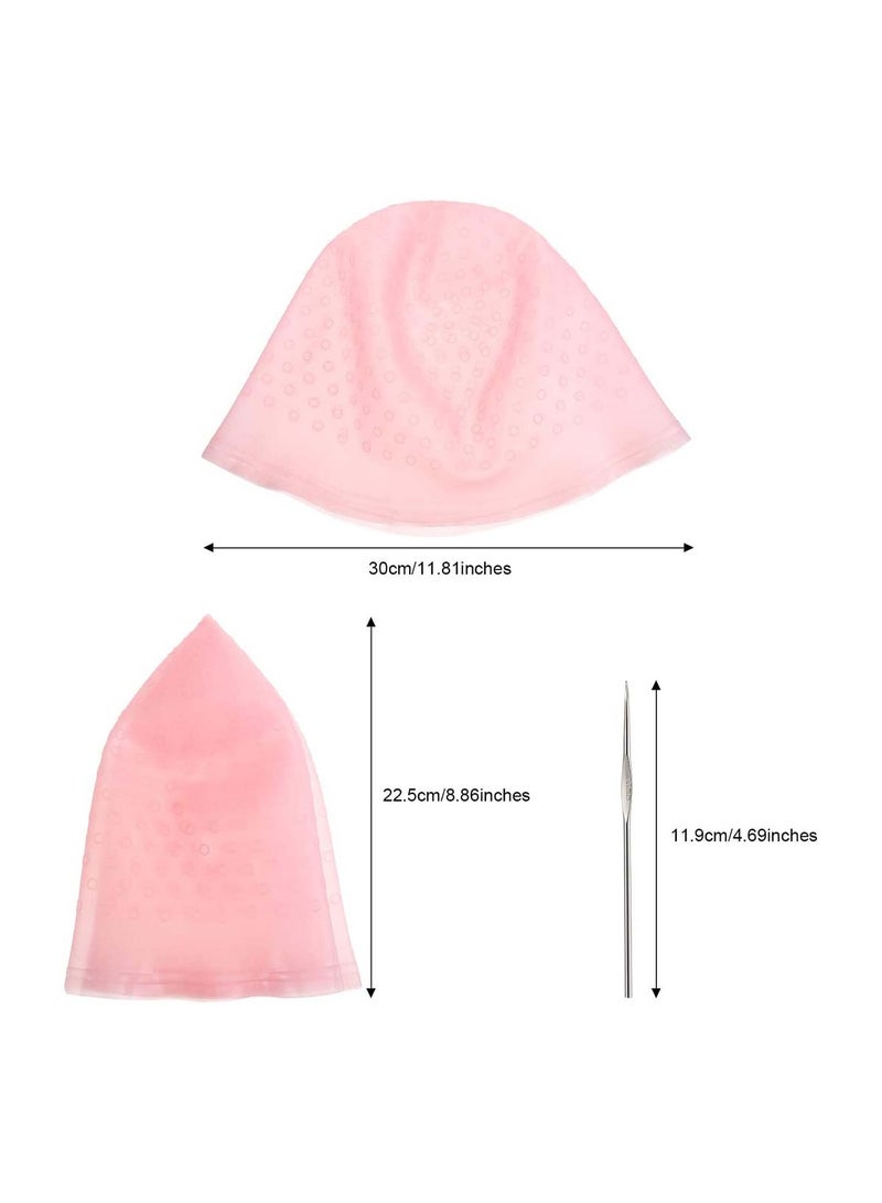 Generic Silicone Highlight Cap Reusable Hair Cap Salon Hair Coloring Dye Cap with Hooks for Women Girls Dyeing Hair - Image 2