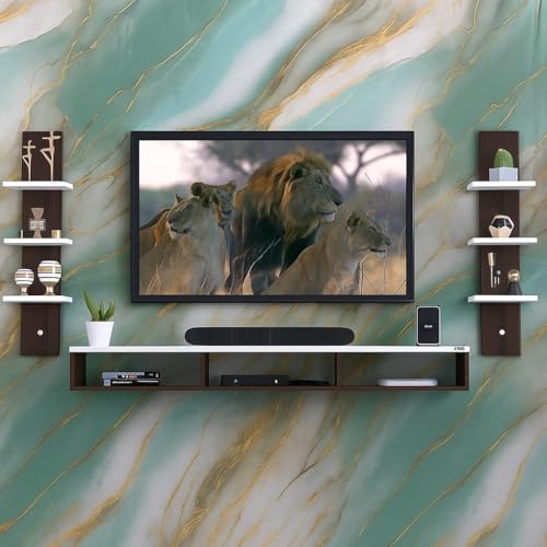 REZOVA Premium Waterproof DIY Wallpaper & Wall Stickers for Home & Kitchen Countertop Furniture | Oil Proof Kitchen Stickers | Size(60 x 200cm) (Sky Gold) - Image 3