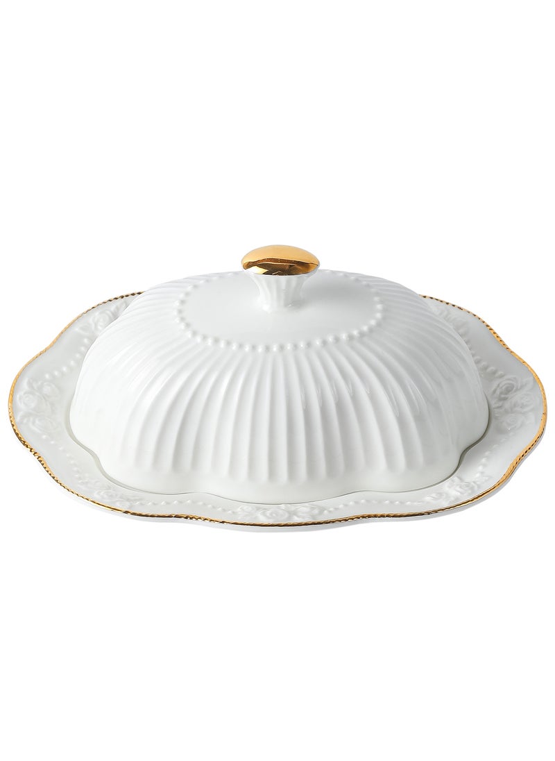 Life Smile LIFE SMILE Candy Bowl with Lid - Covered Sugar Bowl | Serving Dish and Food Storage Container, Perfect for Chocolate Jars, Home, Office, and Gift Use  - Image 1