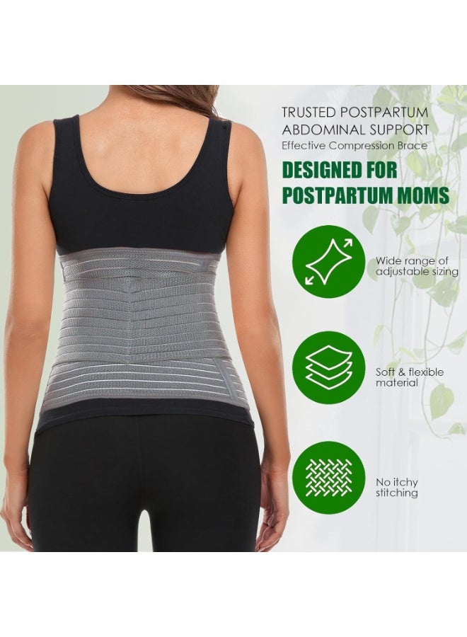 Postpartum Belly Wrap, Postpartum Belly Band, Abdominal Binder, Abdomen Hernia Support Belt, Waist/Pelvis Belt (Polyester Bamboo Charcoal Fiber, S/M) - Image 5