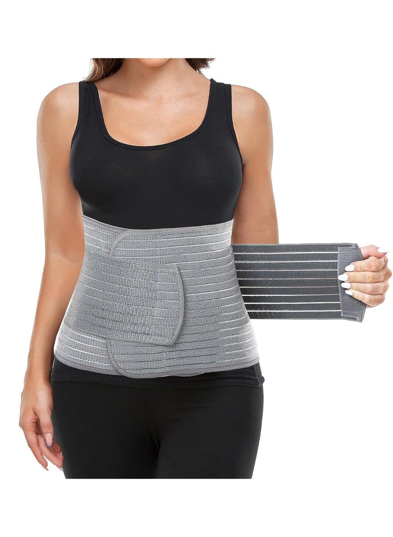 Postpartum Belly Wrap, Postpartum Belly Band, Abdominal Binder, Abdomen Hernia Support Belt, Waist/Pelvis Belt (Polyester Bamboo Charcoal Fiber, S/M) - Image 1