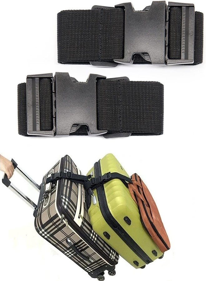 XIGSTA Pack of 2 Luggage Tie Down Straps, with Strength up to 600lbs 10 ft in Length with Adjustable Buckle Straps for Motorcycle, Trucks, Luggage etc (Black) - Image 4
