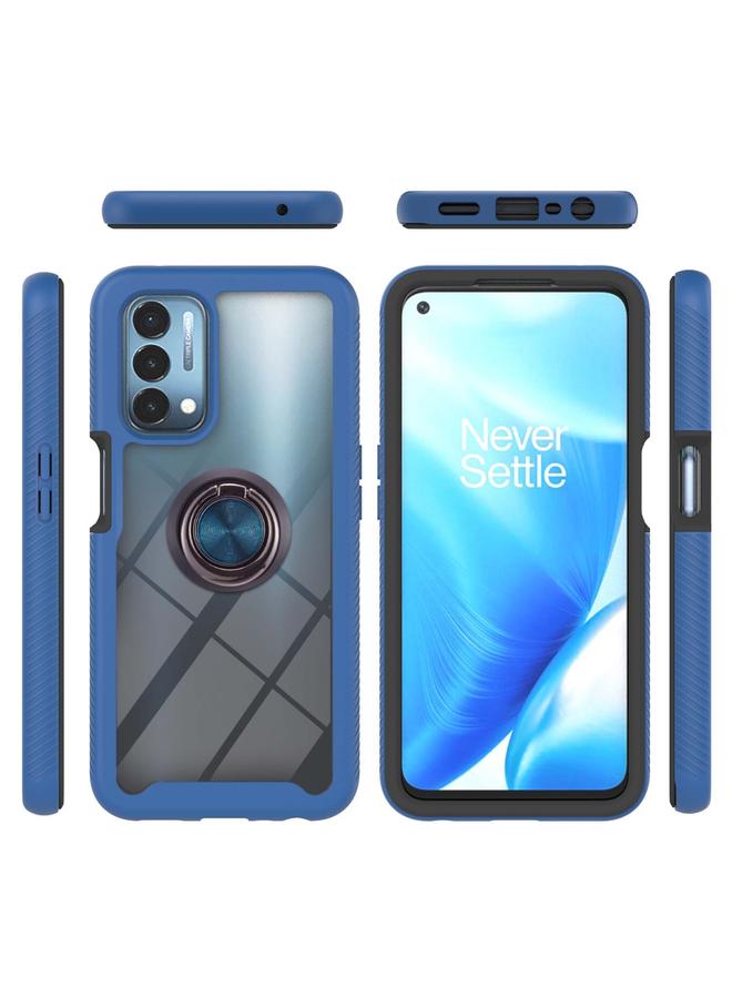 اس-توب جراب لهاتف OPPO A54 5G / A74 5G / A93 5G سلسلة Starry Sky بلون سادة مقاوم للصدمات مصنوع من مادة PC + TPU مع حامل حلقي ووظيفة مغناطيسية - Image 2