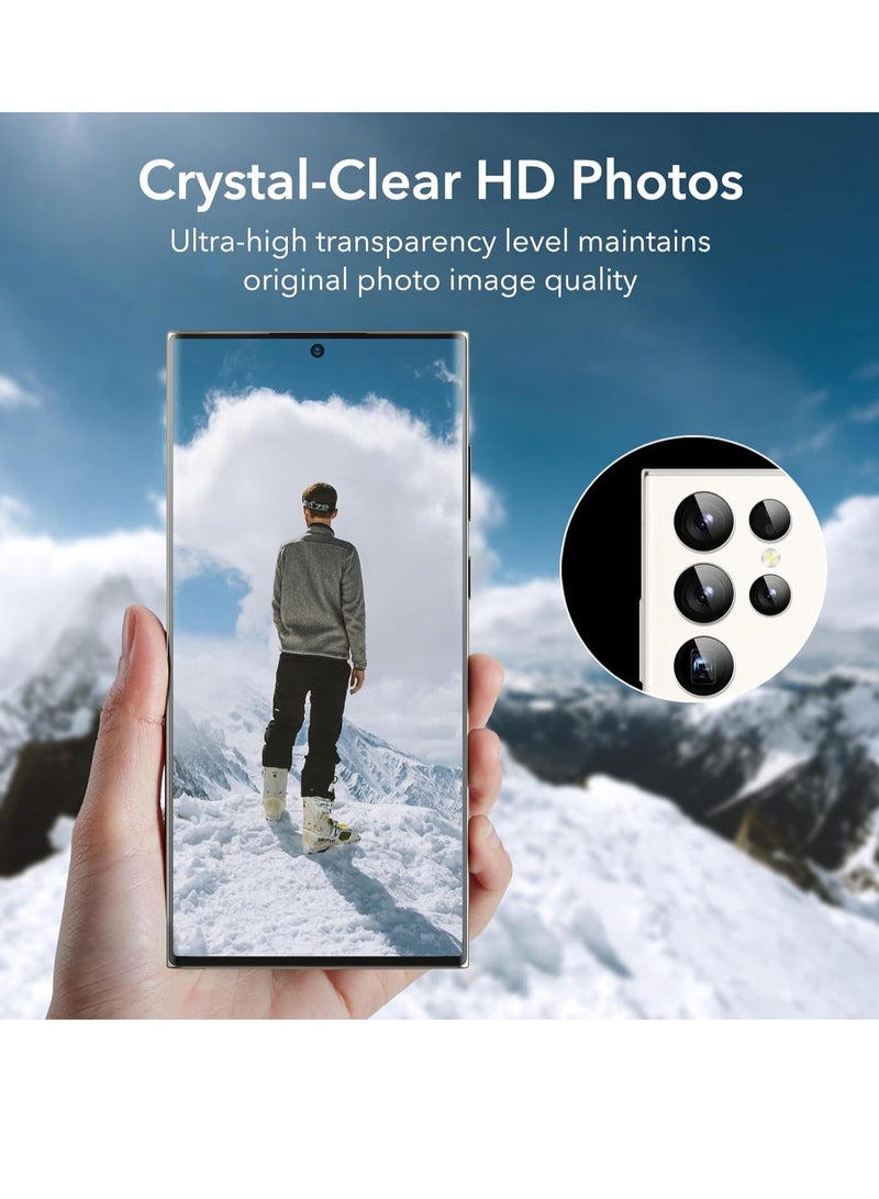 ELTRAZONE Samsung Galaxy S24 Ultra Camera Lens Protector, Individual Lens Protectors, Scratch-Resistant Ultra-Thin Tempered Glass with Aluminum Edging, Galaxy S24 Ultra Case Friendly, 1 Set, Silver - Image 4