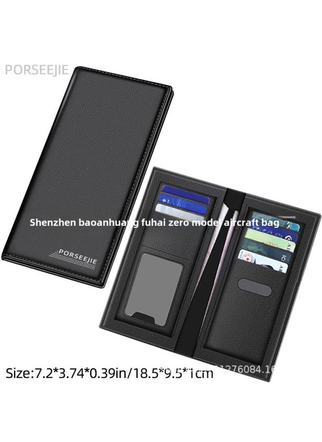 Generic - Men's Wallet Flower Flower Male Wallet Short Wallet Certificate Change Folding Magnetic Suction Casual Card Holder Will Sell Gifts-Color:Short Rhino Wallet Black - Image 1
