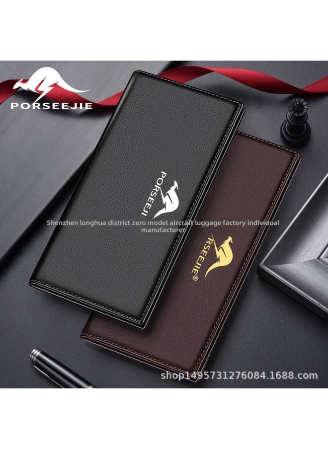 Generic - Men's Wallet Flower Flower Male Wallet Short Wallet Certificate Change Folding Magnetic Suction Casual Card Holder Will Sell Gifts-Color:Short Rhino Wallet Black - Image 1