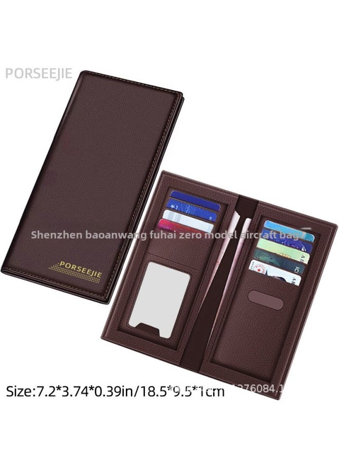 Generic - Men's Wallet Flower Flower Male Wallet Short Wallet Certificate Change Folding Magnetic Suction Casual Card Holder Will Sell Gifts-Color:Short Rhino Wallet Black - Image 1