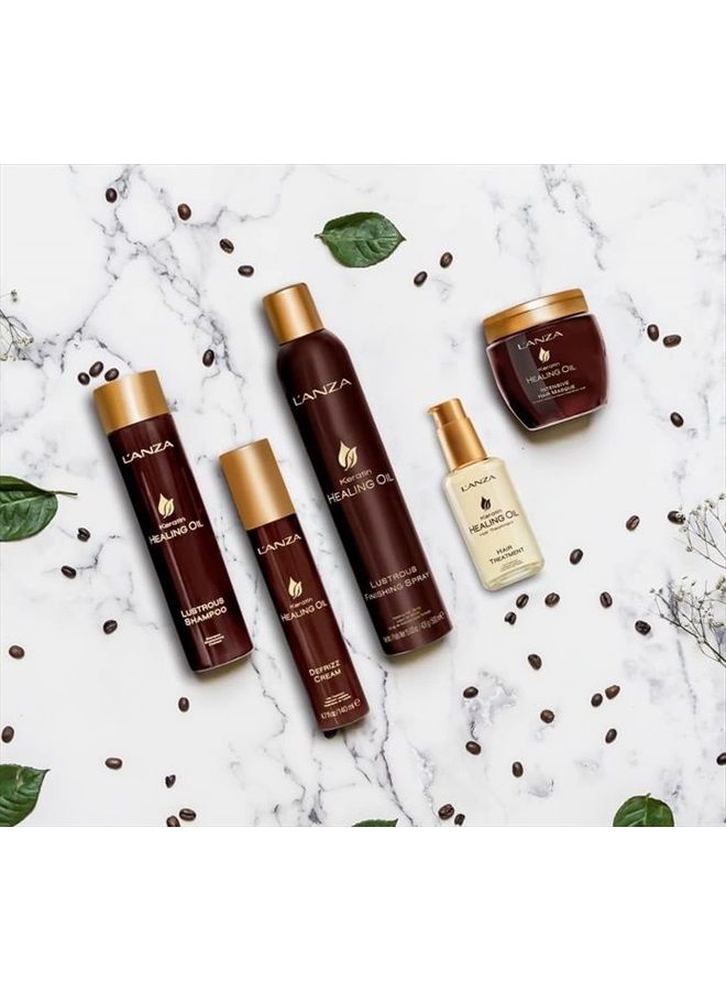 L'anza زيت الكيراتين الشافي - ماسك مكثف للشعر التالف - يغذي، يصلح، ويعزز لمعان وقوة الشعر لمظهر حريري، خالي من الكبريتات، خالي من البارابين، خالي من الجلوتين (7.1 أونصة سائلة) - Image 5