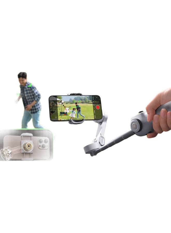 Okawa Aochuan [National Subsidy] V8 Smartphone Gimbal Stabilizer, Three-Axis Anti-Shake Handheld Shooting Video Vlog, Intelligent Follow Smartphone Photography Selfie Stick, Fully Automatic Follow-Up Tourism, White - Image 1